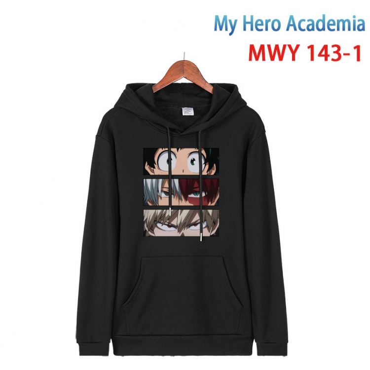 My Hero Academia Cartoon hooded patch pocket cotton sweatshirt from S to 4XL MWY-143-1