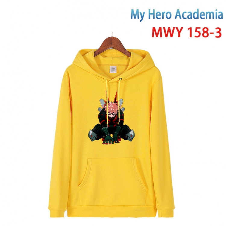 My Hero Academia Cartoon hooded patch pocket cotton sweatshirt from S to 4XL  MWY-158-3