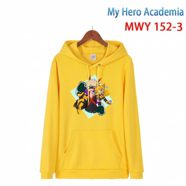 My Hero Academia Cartoon hooded patch pocket cotton sweatshirt from S to 4XL  MWY-152-3