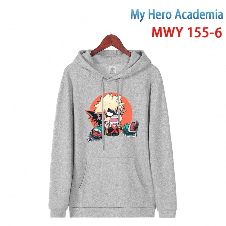 My Hero Academia Cartoon hooded patch pocket cotton sweatshirt from S to 4XL  MWY-155-6