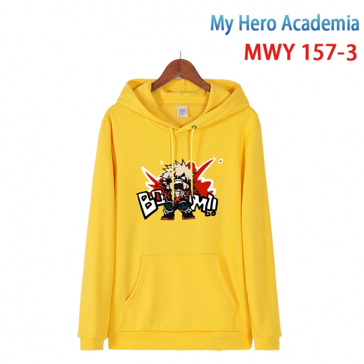 My Hero Academia Cartoon hooded patch pocket cotton sweatshirt from S to 4XL   MWY-157-3