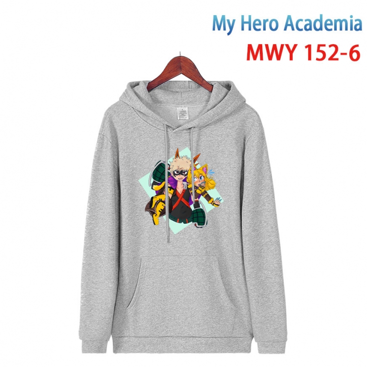 My Hero Academia Cartoon hooded patch pocket cotton sweatshirt from S to 4XL MWY-152-6