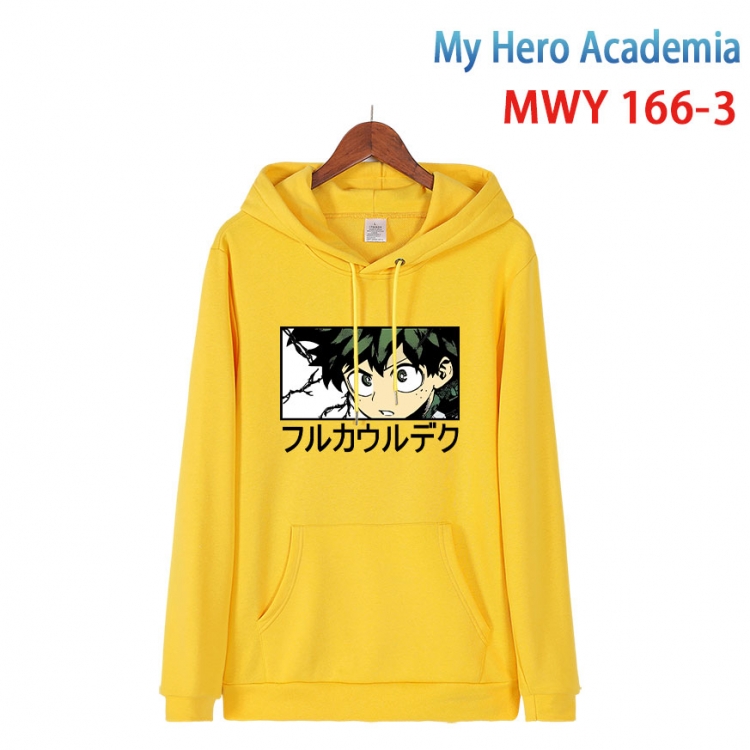 My Hero Academia Cartoon hooded patch pocket cotton sweatshirt from S to 4XL  MWY-166-3