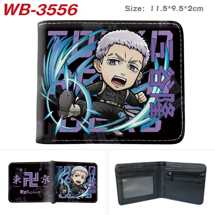 Tokyo Revengers Anime color book two-fold leather wallet 11.5X9.5X2CM  WB-3556A