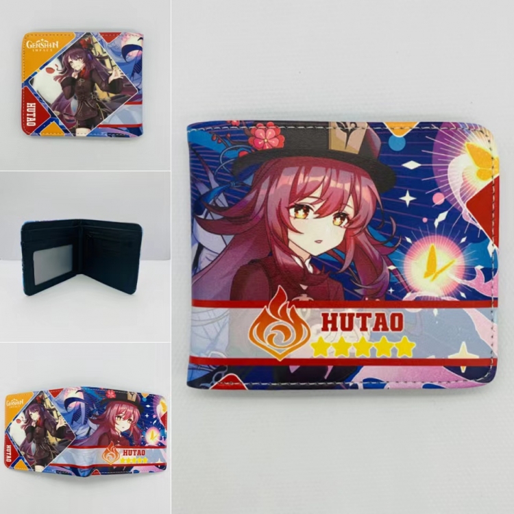 Genshin Impact Full color Two fold short card case wallet 11X9.5CM 60G