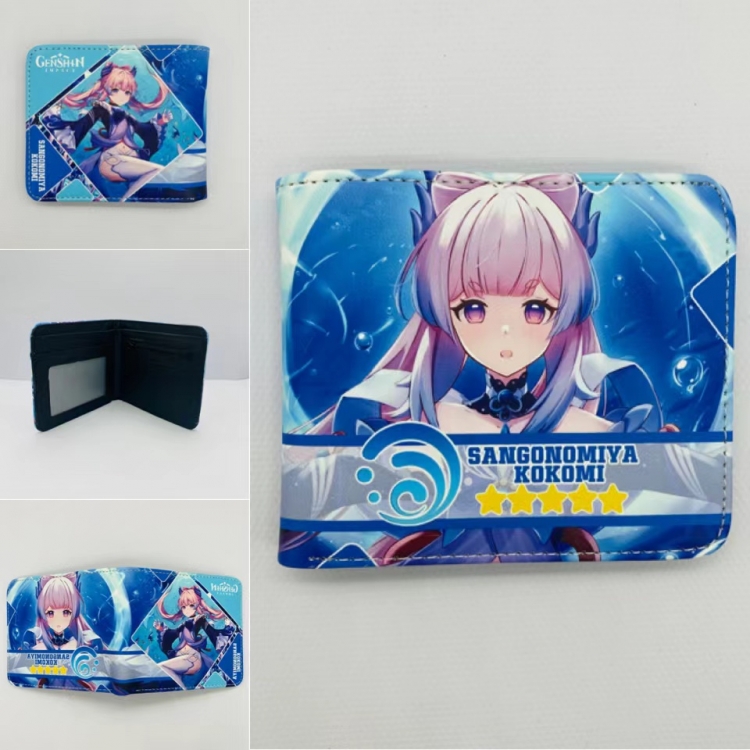 Genshin Impact Full color Two fold short card case wallet 11X9.5CM 60G