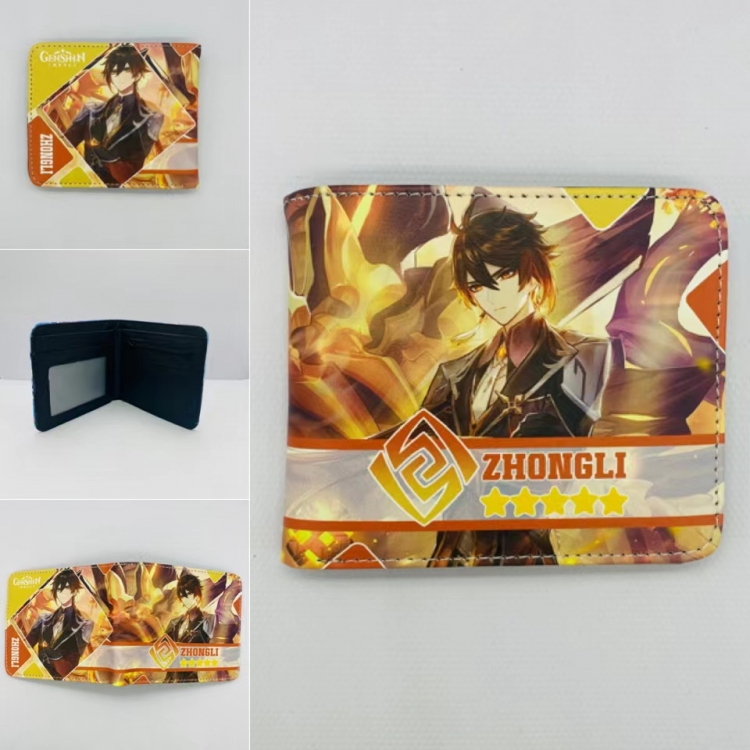 Genshin Impact Full color Two fold short card case wallet 11X9.5CM 60G