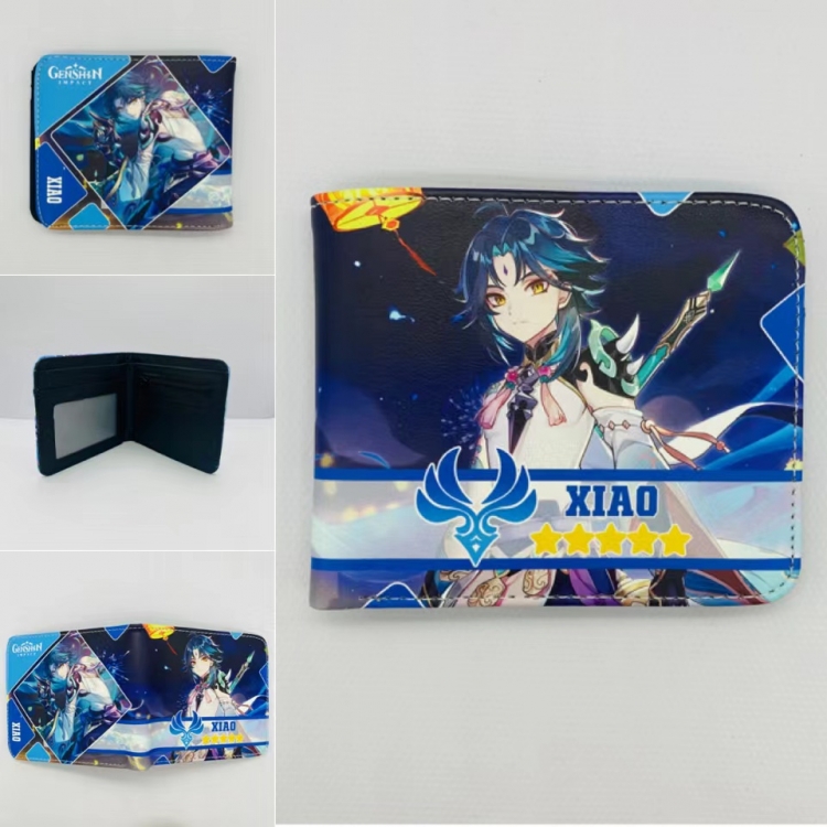 Genshin Impact Full color Two fold short card case wallet 11X9.5CM 60G