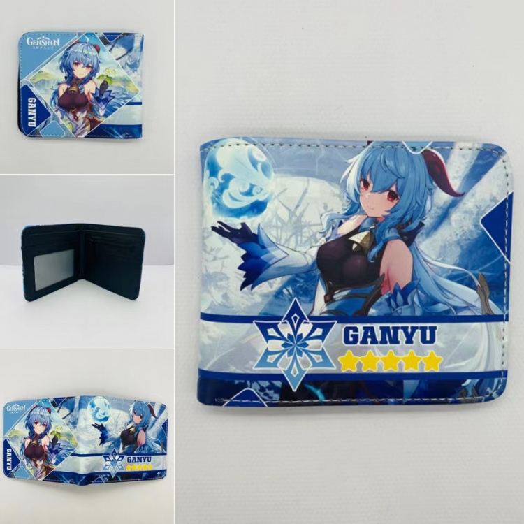 Genshin Impact Full color Two fold short card case wallet 11X9.5CM 60G