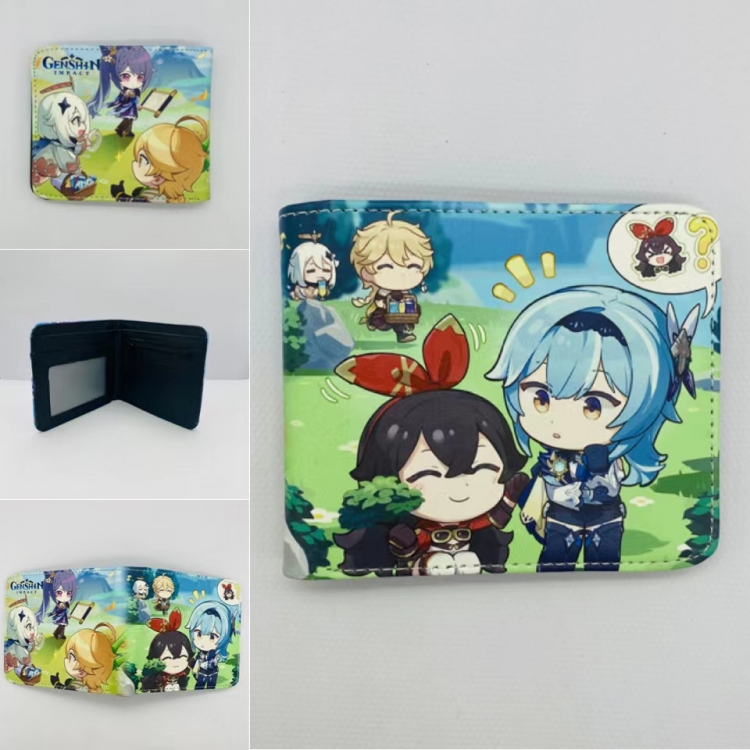 Genshin Impact Full color Two fold short card case wallet 11X9.5CM 60G