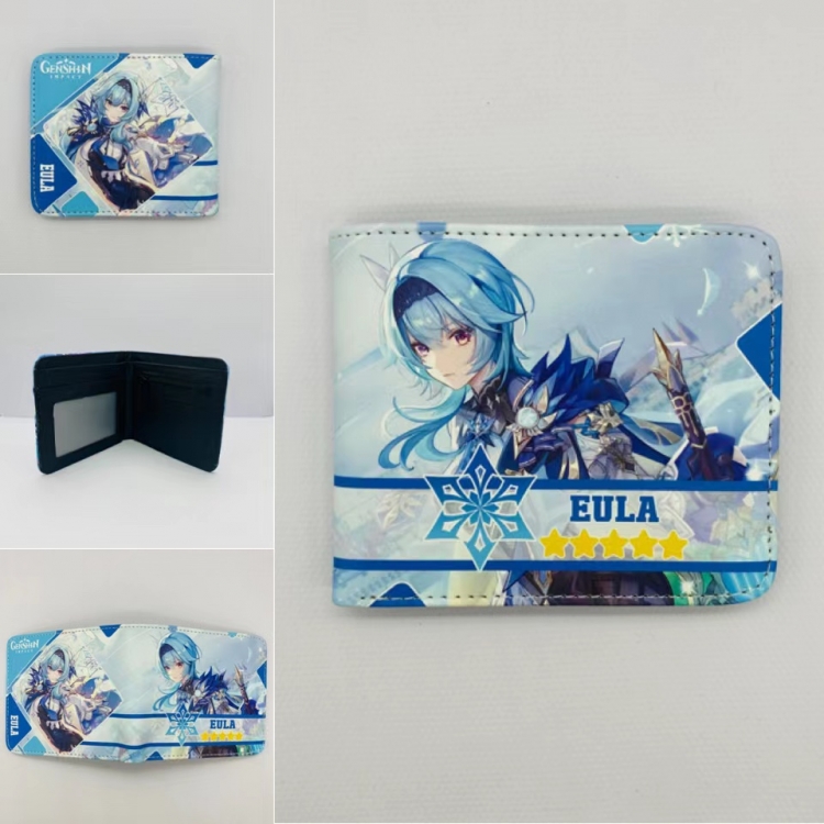 Genshin Impact Full color Two fold short card case wallet 11X9.5CM 60G