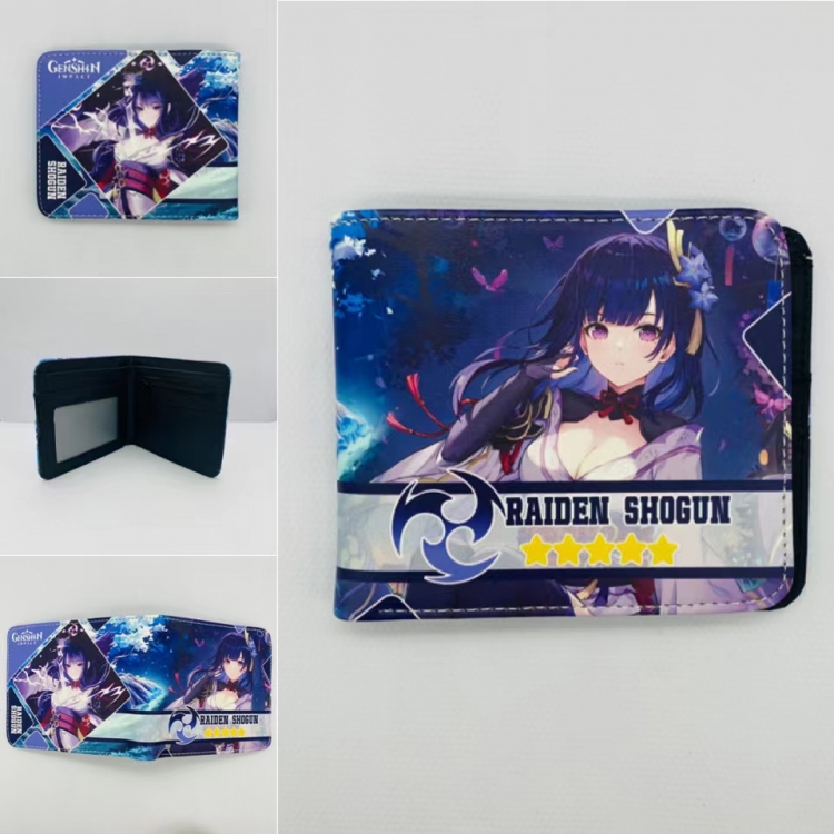 Genshin Impact Full color Two fold short card case wallet 11X9.5CM 60G