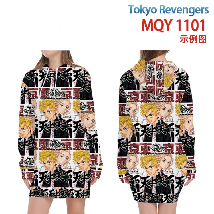 Tokyo Revengers  Full color printed hooded long sweater from XS to 4XL MQY-1101