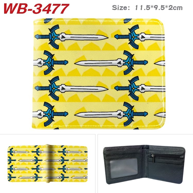 The Legend of Zelda Anime color book two-fold leather wallet 11.5X9.5X2CM  WB-3477A