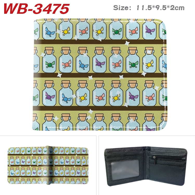 The Legend of Zelda Anime color book two-fold leather wallet 11.5X9.5X2CM WB-3475A