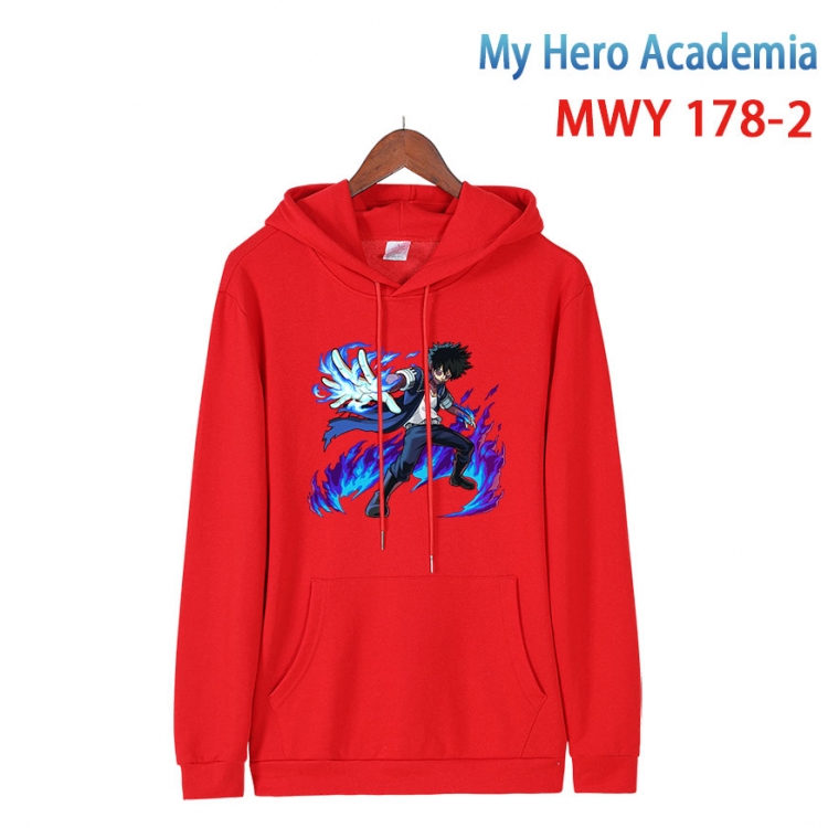 My Hero Academia  Long sleeve hooded patch pocket cotton sweatshirt from S to 4XL MWY 178 2