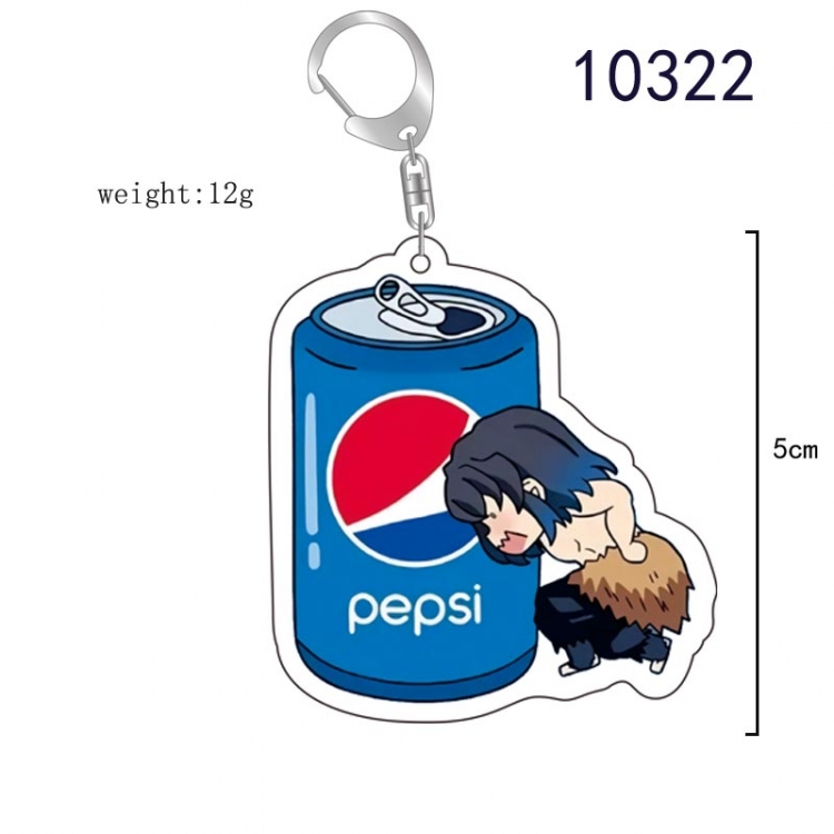 Demon Slayer Kimets Anime acrylic Key Chain  price for 5 pcs 10322