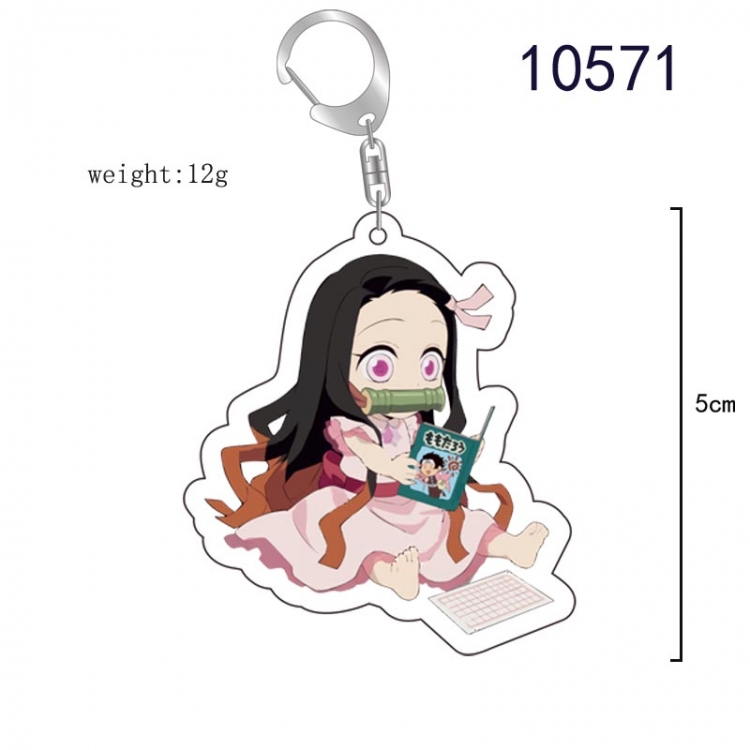 Demon Slayer Kimets Anime acrylic Key Chain  price for 5 pcs 10571