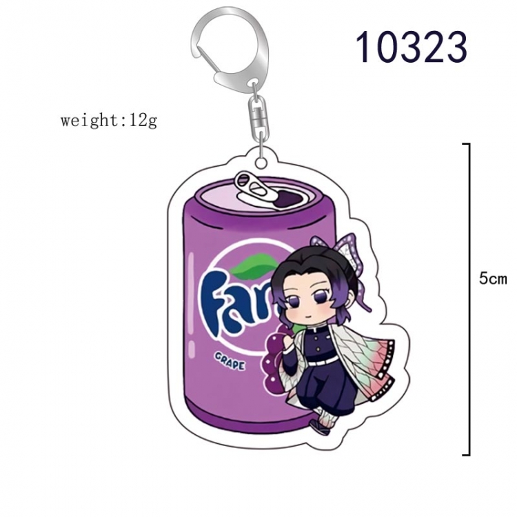 Demon Slayer Kimets Anime acrylic Key Chain  price for 5 pcs 10323