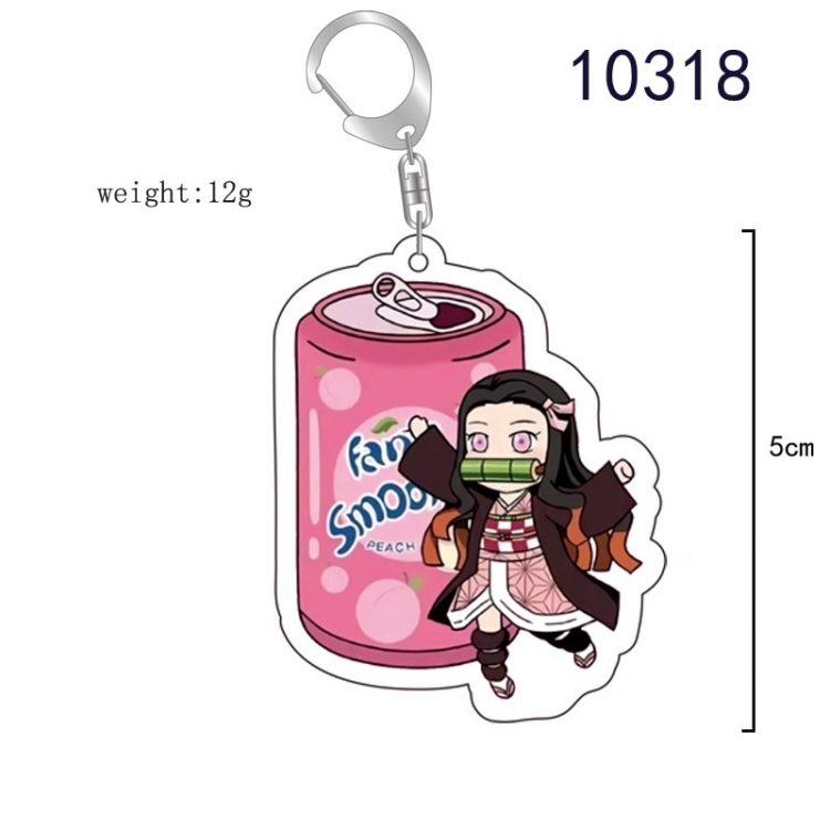 Demon Slayer Kimets Anime acrylic Key Chain  price for 5 pcs 10318