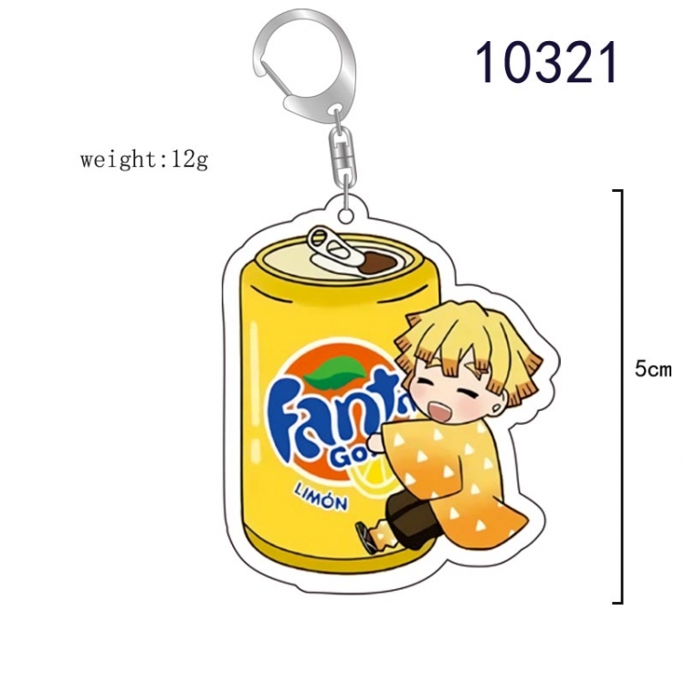 Demon Slayer Kimets Anime acrylic Key Chain  price for 5 pcs 10321