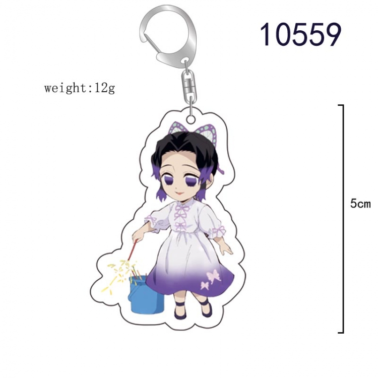 Demon Slayer Kimets Anime acrylic Key Chain  price for 5 pcs 10559