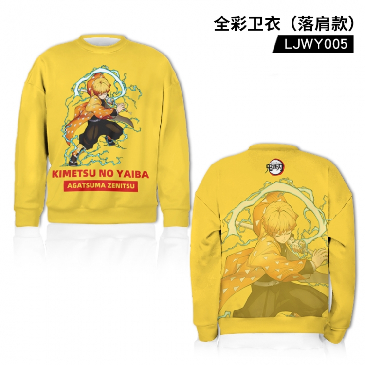   Demon Slayer Kimets Anime Falling Shoulder Full Color Sweatshirt Hoodie LJWY005-