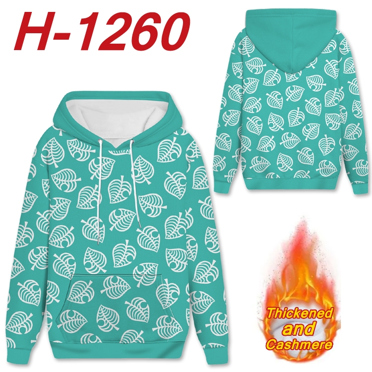 Animal Crossing Anime plus velvet padded pullover hooded sweater from S to 4XL  H-1260