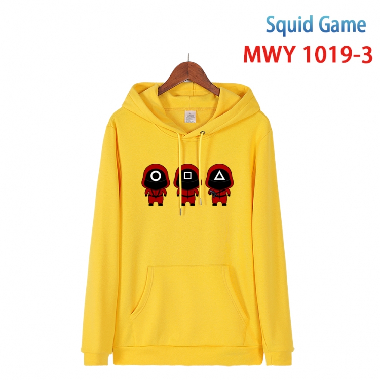 Squid game Long sleeve hooded patch pocket cotton sweatshirt from S to 4XL  MQY-1019-3