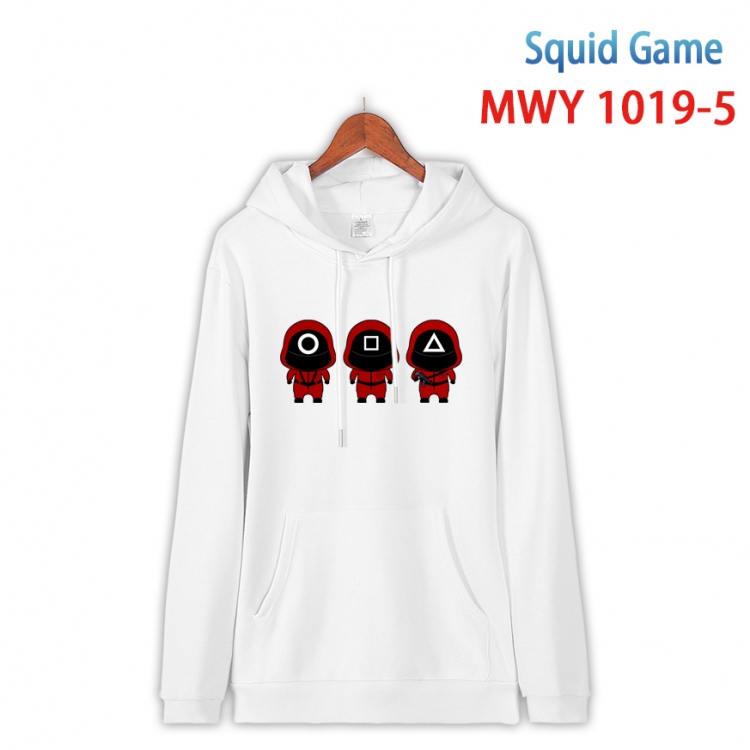 Squid game Long sleeve hooded patch pocket cotton sweatshirt from S to 4XL  MQY-1019-5