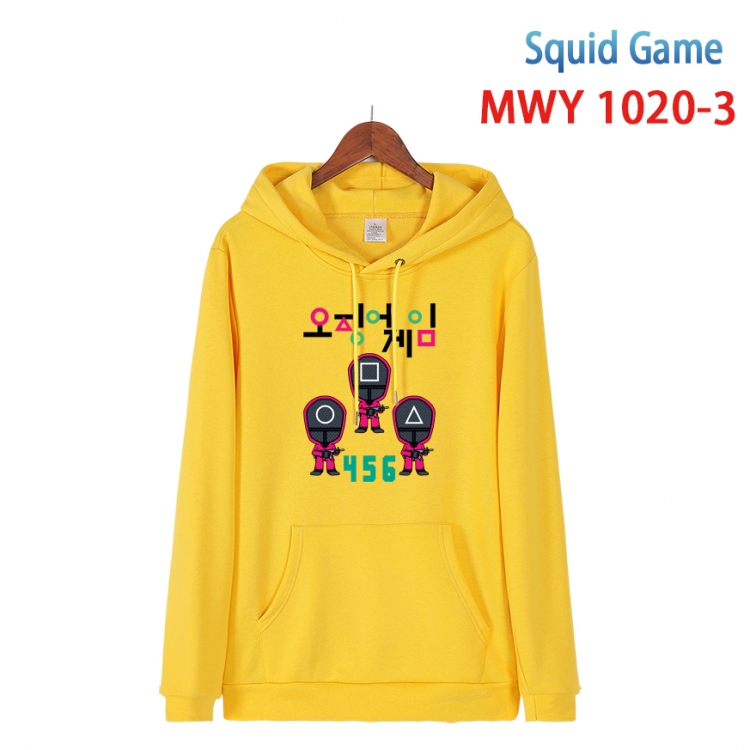 Squid game Long sleeve hooded patch pocket cotton sweatshirt from S to 4XL  MQY-1020-3