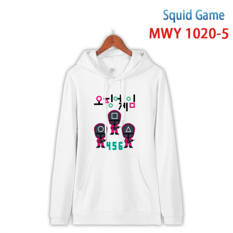 Squid game Long sleeve hooded patch pocket cotton sweatshirt from S to 4XL  MQY-1020-5