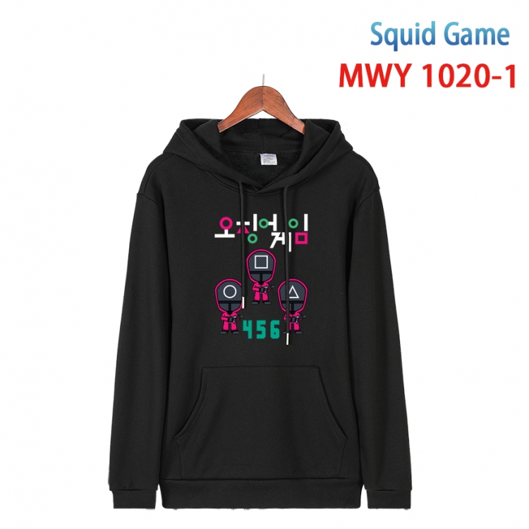 Squid game Long sleeve hooded patch pocket cotton sweatshirt from S to 4XL  MQY-1020