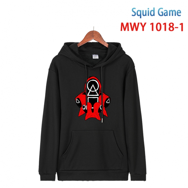 Squid game Long sleeve hooded patch pocket cotton sweatshirt from S to 4XL MQY-1018