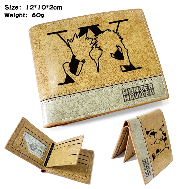HUNTER×HUNTER Anime high quality PU two fold embossed wallet 12X10X2CM 60G
