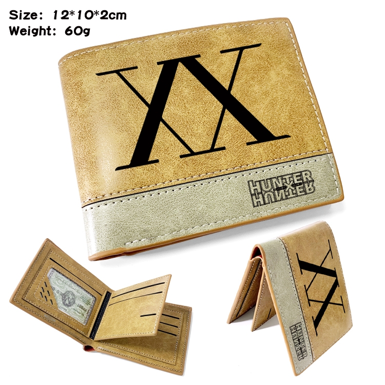 HUNTER×HUNTER Anime high quality PU two fold embossed wallet 12X10X2CM 60G