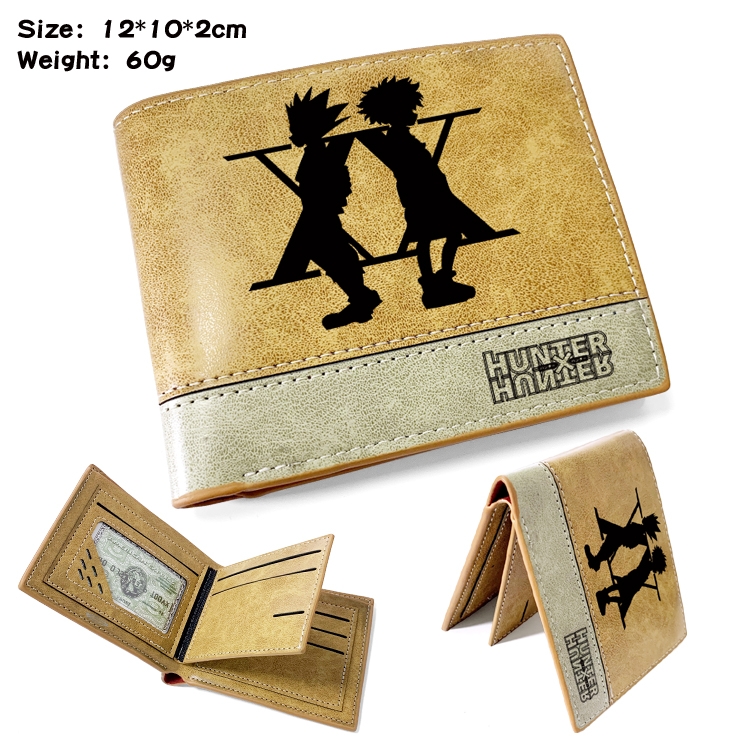 HUNTER×HUNTER Anime high quality PU two fold embossed wallet 12X10X2CM 60G