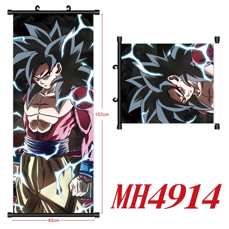 DRAGON BALL Anime black Plastic rod Cloth painting Wall Scroll 40X102CM  MH4914