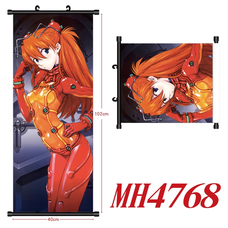 EVA Anime black Plastic rod Cloth painting Wall Scroll 40X102CM MH4768