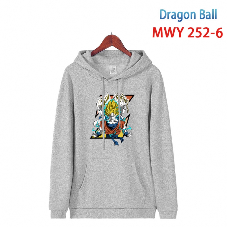 DRAGON BALL  Cotton Hooded Patch Pocket Sweatshirt from S to 4XL MWY-252-6