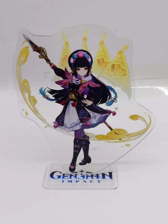 Genshin Impact  Anime Laser Acrylic Humanoid  keychain Standing Plates