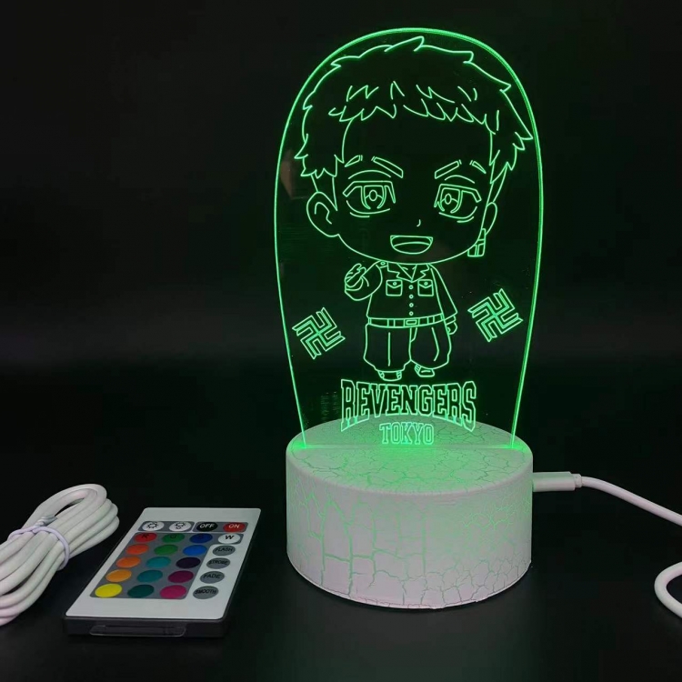Tokyo Revengers creative visualization lamp  Standing Plates  white cracked base