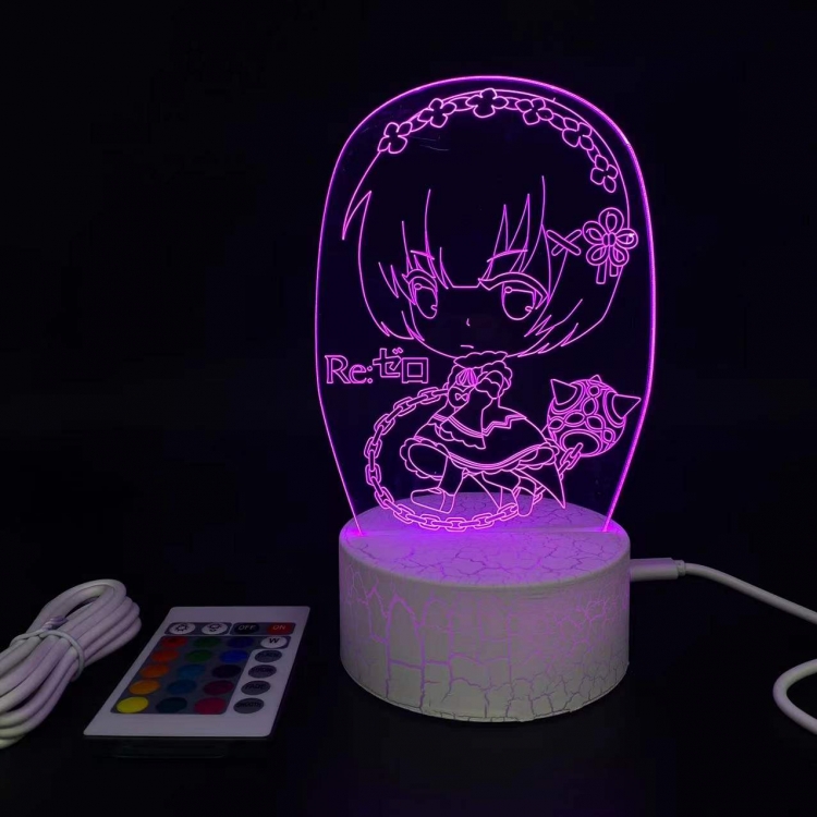 Re:Zero kara Hajimeru Isekai Seikatsu creative visualization lamp  Standing Plates  white cracked base  205x143x59mm