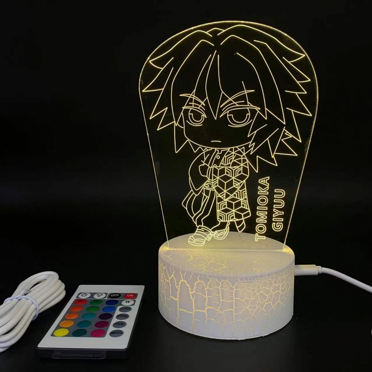  Demon Slayer Kimets  creative visualization lamp  Standing Plates  white cracked base  205x143x59mm