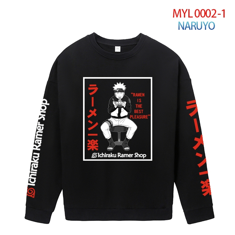 Naruto Anime peripheral pure cotton round neck sweater from S to 4XL MQY-0002-1