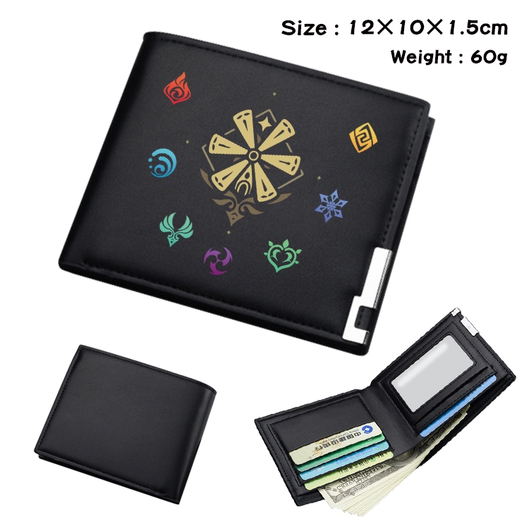 Genshin Impact Anime color book two-fold wallet 12x10x1.5cm  