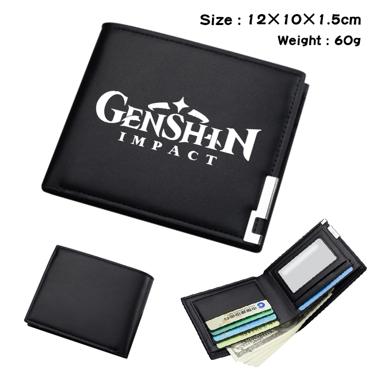 Genshin Impact Anime color book two-fold wallet 12x10x1.5cm  
