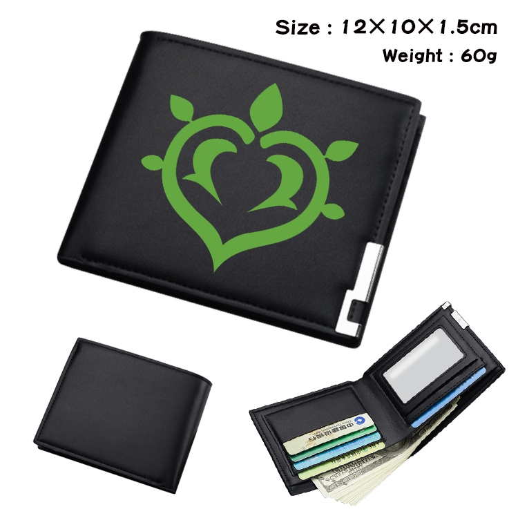 Genshin Impact Anime color book two-fold wallet 12x10x1.5cm  