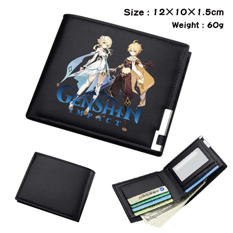 Genshin Impact Anime color book two-fold wallet 12x10x1.5cm  