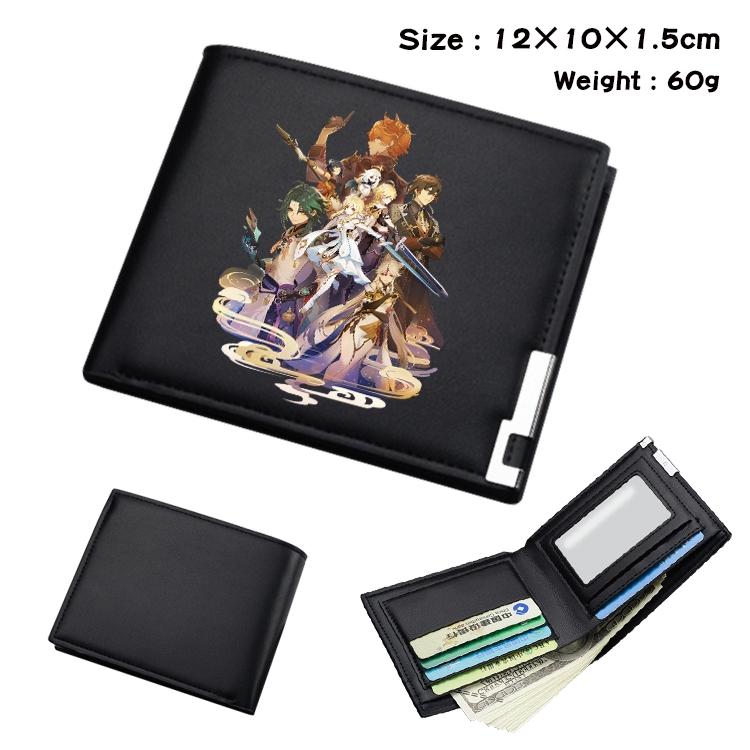 Genshin Impact Anime color book two-fold wallet 12x10x1.5cm  